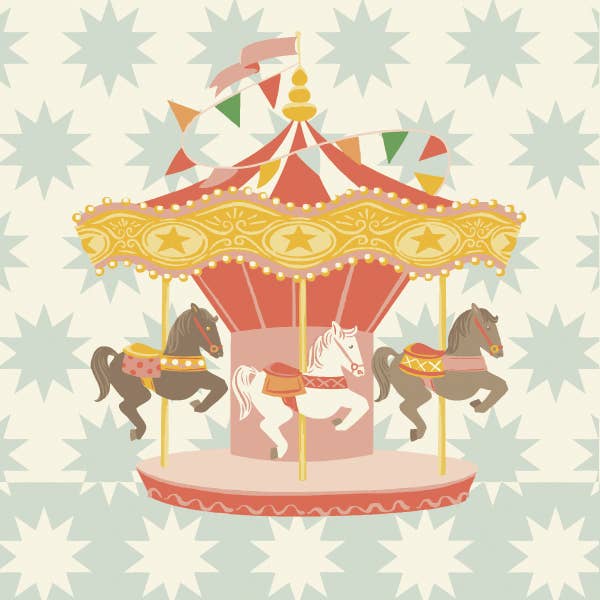 The Carousel Art Print for wholesale by Helmsie