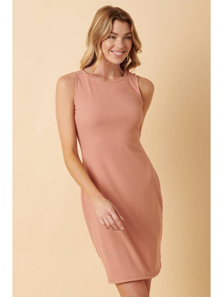 mittoshop - Vendita all'ingrosso Vestito - Donna - MINI ABITO A CANOTTA IN MAGLIA A COSTINE D173617