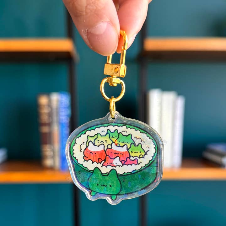 Catlifornia Sushi Keychain for wholesale by Tiramaesu