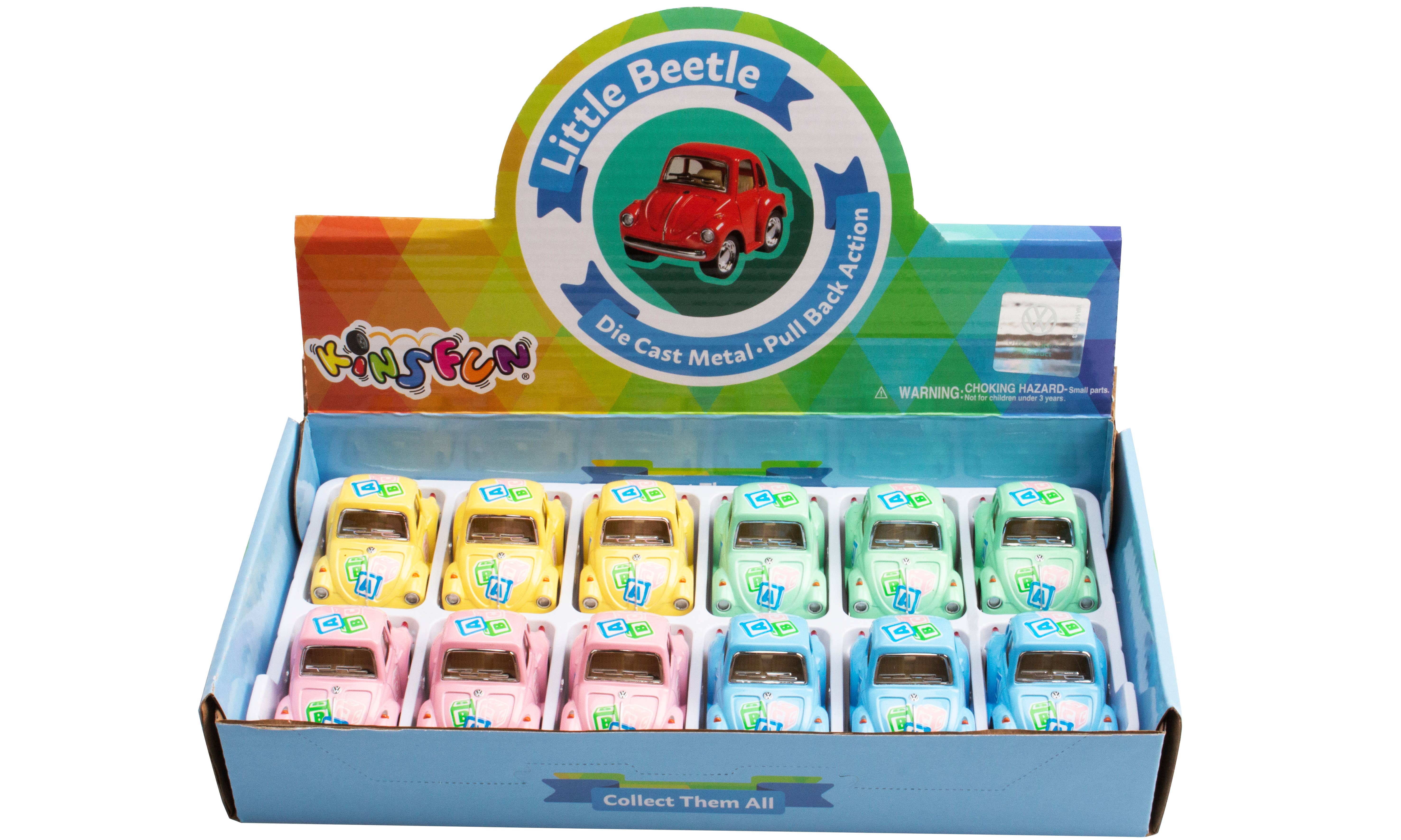 Magni ApS - Wholesale Toy Car/Truck - Kids - VW Classical Beetle pastel with print 4 assorted colors1