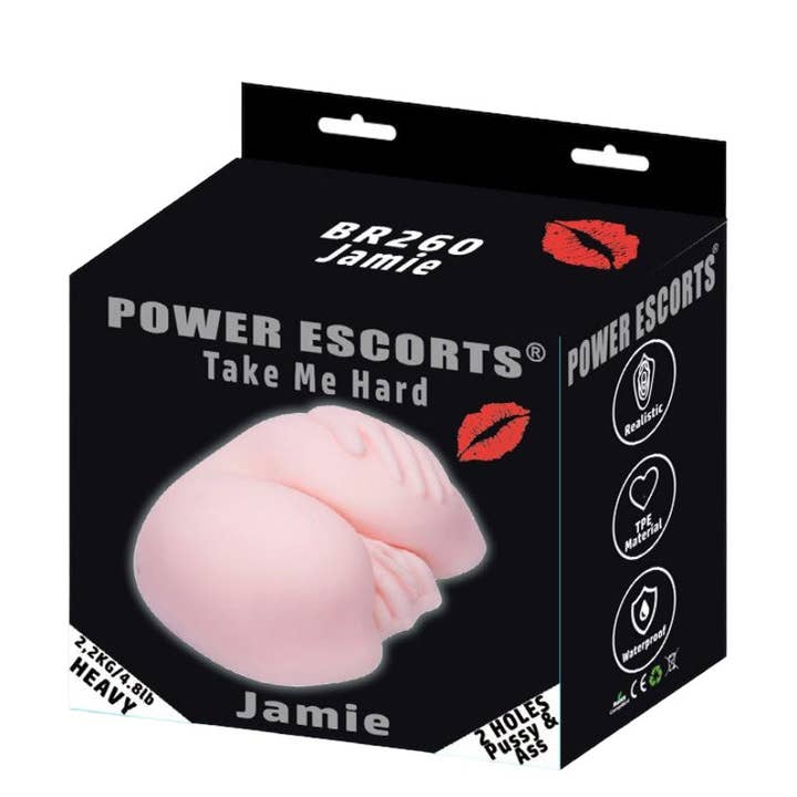 Kinky Pleasure – wholesale Sexleksaker – Power Escorts - BR260 - Ta mig hårt Jamie - Fitta & Rumpa Masturbator - 2,2 KG - Hudfärgad