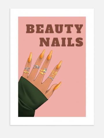 Affiche beauty-nails pour la vente par Ouéso