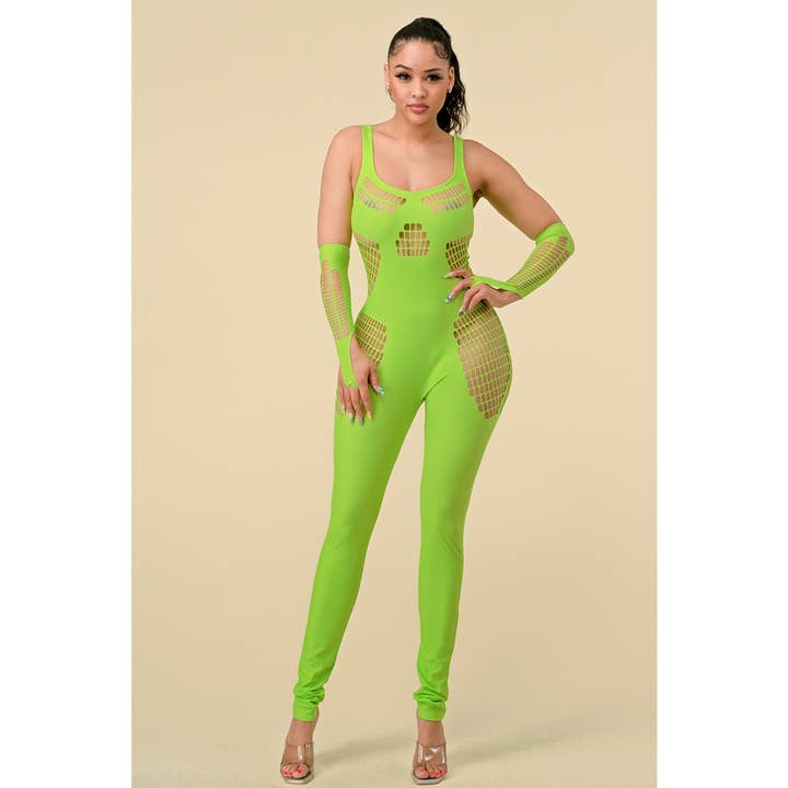 Laser Cutout Jumpsuit for wholesale by Miss 8