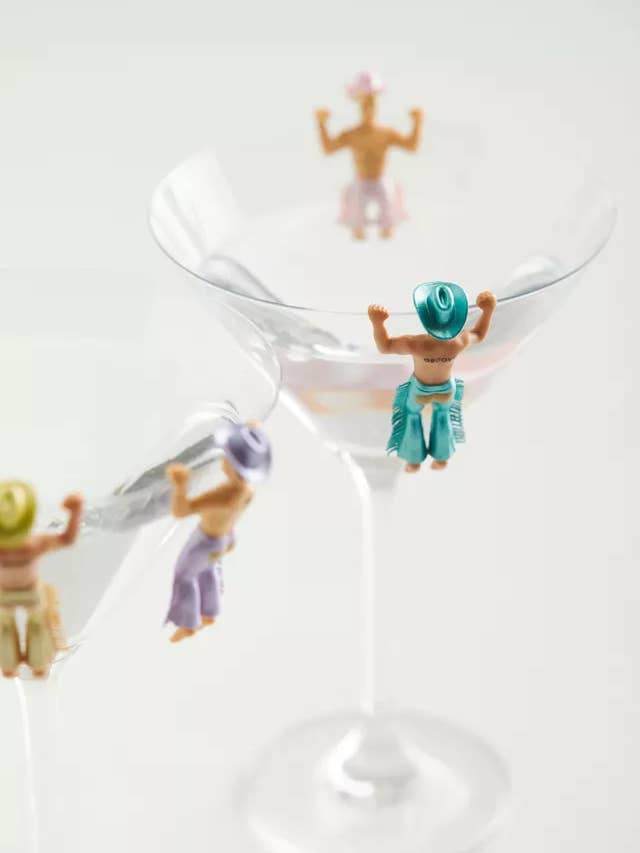 Disco cowboy glasmarkører - sæt med 4 stk. for engroshandel hos NPW