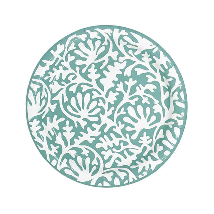 Lucy Grymes Designs - Wholesale Disposable Plate - Sage Heavy Duty Paper Plate (10")
