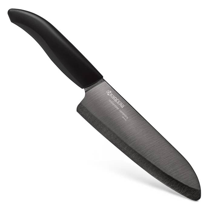 REVOLUTION CERAMIC 6" CHEF'S SANTOKU KNIFE - BLACK for wholesale by Kyocera International, Inc.