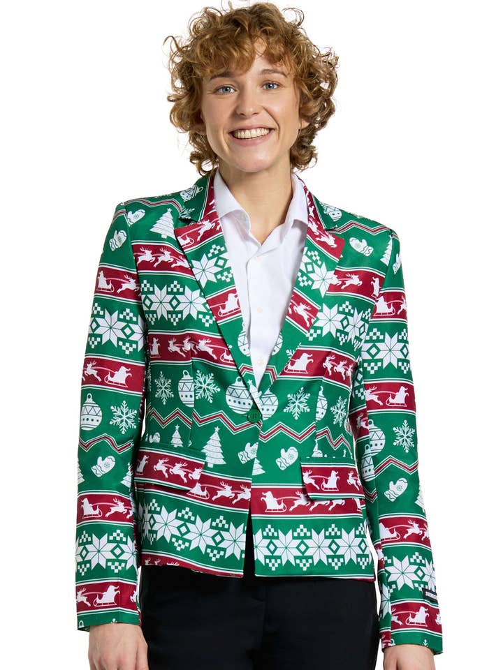 WMNS Christmas Green Nordic Jacket for wholesale by Oppo Merchandise Group B.V.