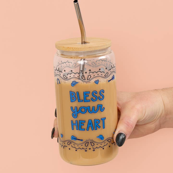 Bocal en verre occidental "Bless Your Heart" pour la vente par Callie Danielle