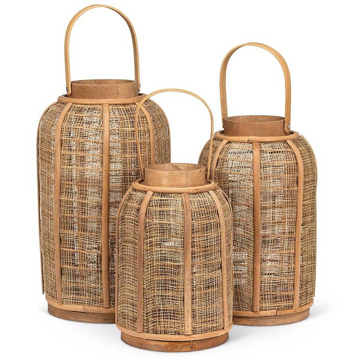 Tall Lantern with Handle-Natural for wholesale by Abbott