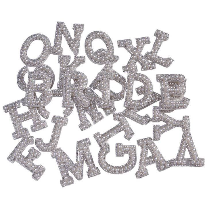 Rosie Posie Patches - Vendita all'ingrosso Toppe - Toppe con lettere in strass e perle termoadesive per la sposa1