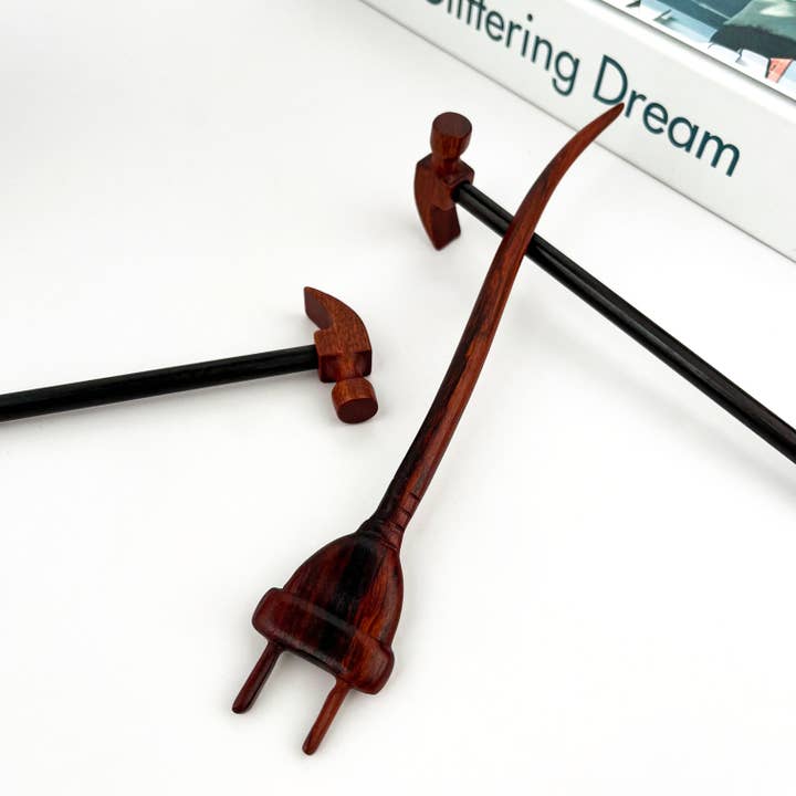 SoapElenGlen - Wholesale Hair Pin - Funny Sandalwood Hairpin, Vintage Hair Stick2