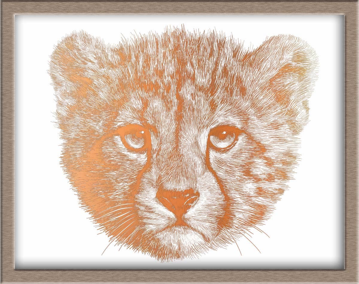 JoyousJoyfulJoyness - Wholesale Art Print - Cheetah Cub Foiled Art Print0