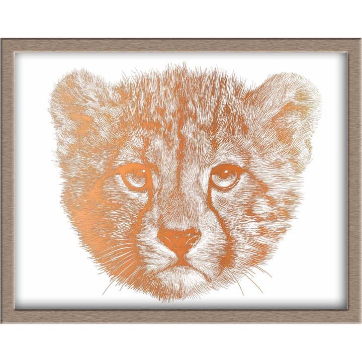 JoyousJoyfulJoyness - Wholesale Art Print - Cheetah Cub Foiled Art Print