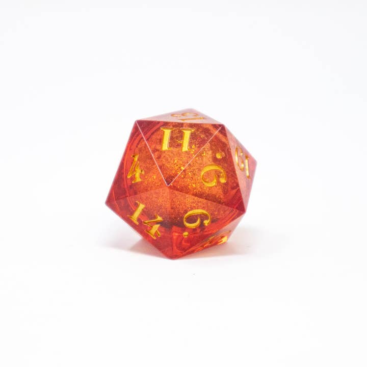 Hit Point Press - Wholesale Dice - Field Guide To Floral Dragons: Bloom Pink - Large Liquid Core d20 (Dice)1