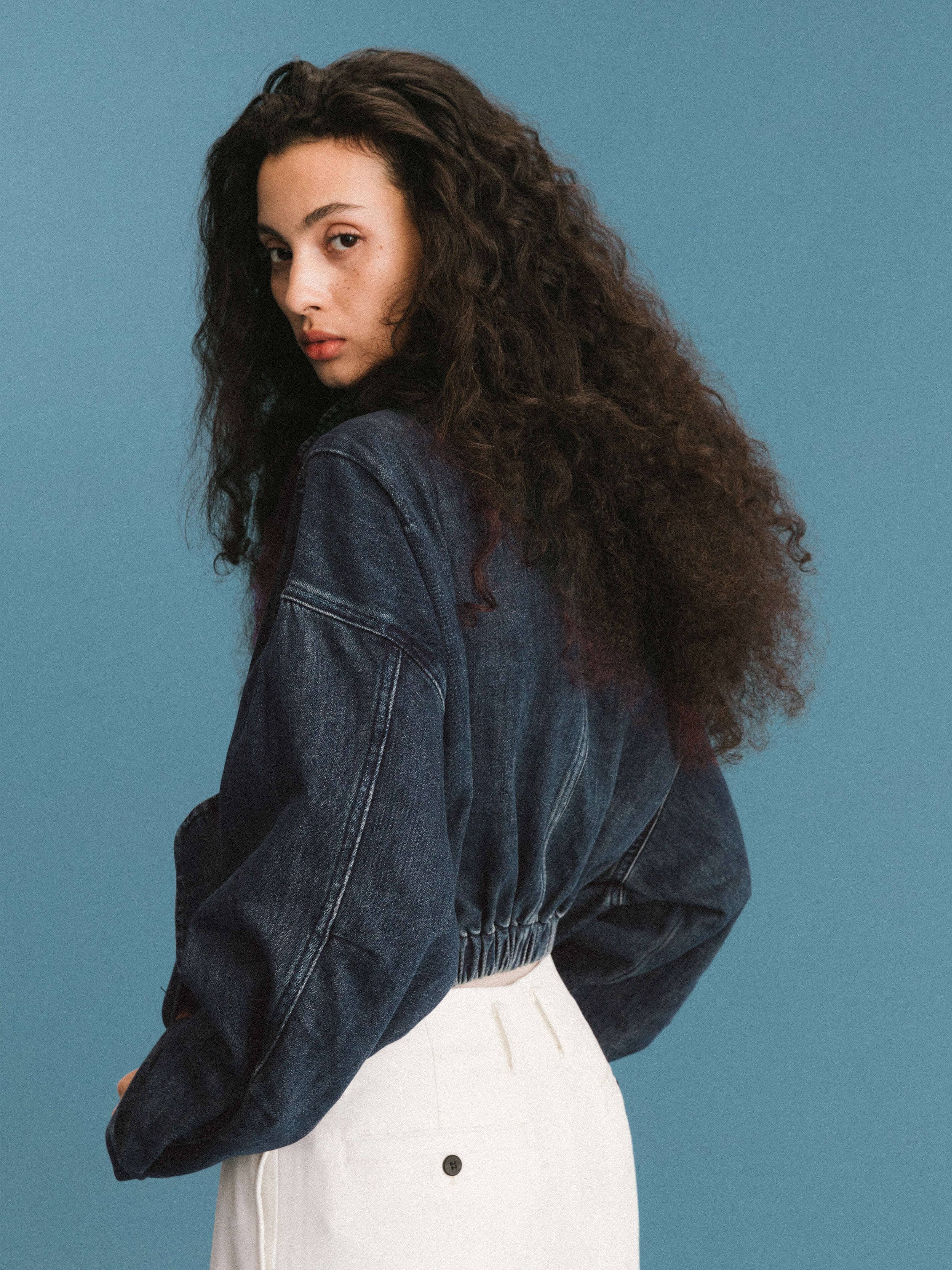 SteelBlue ONE BY CUBIC Funnel Neck Denim Jacket for wholesale on Faire5