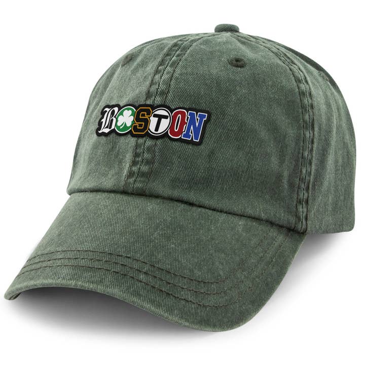 Chowdaheadz - Wholesale Baseball Cap - Unisex - Boston Townie Pride Washed Dad Hat