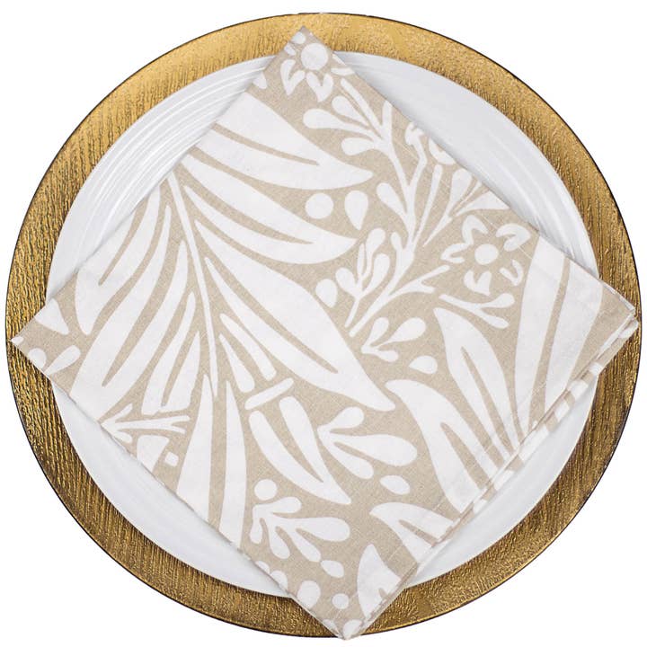 Dutton Napkin Oat/Soft White 18x18 for wholesale by The Royal Standard