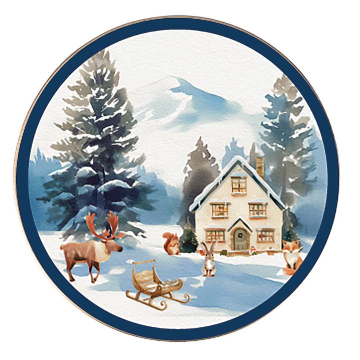 WINTER VILLAGE RUNDT FAD 35CM for engroshandel hos VdE Tivoli 1996