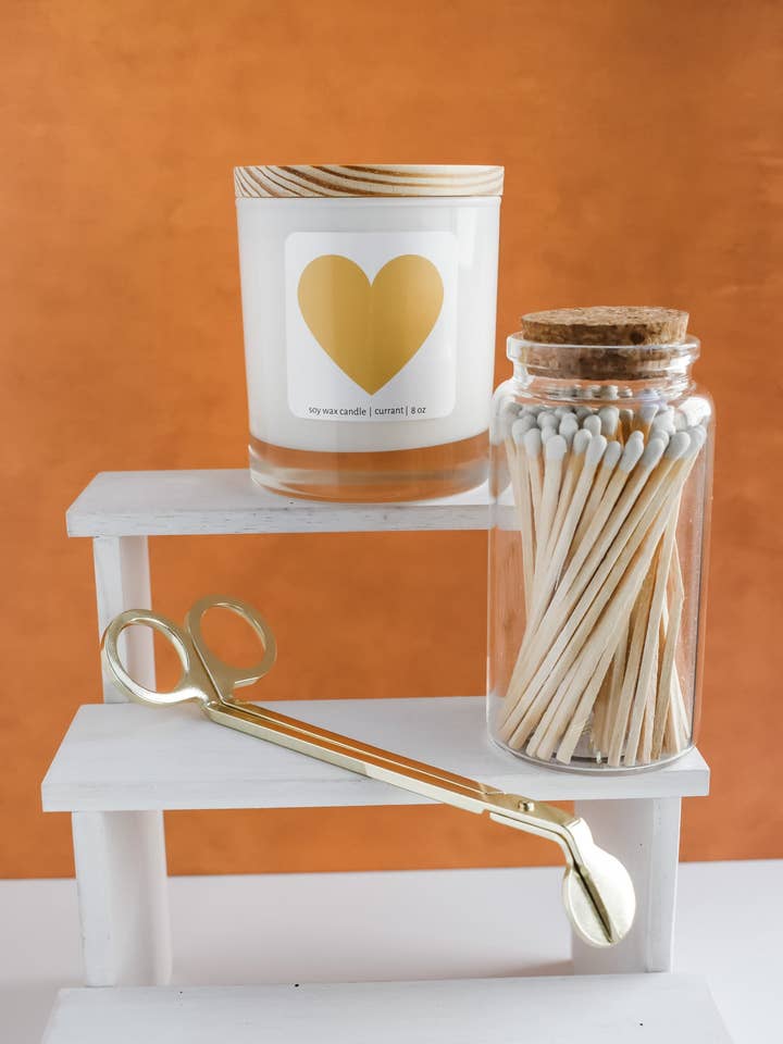 Golden Heart Candle for wholesale by Intentional Goods