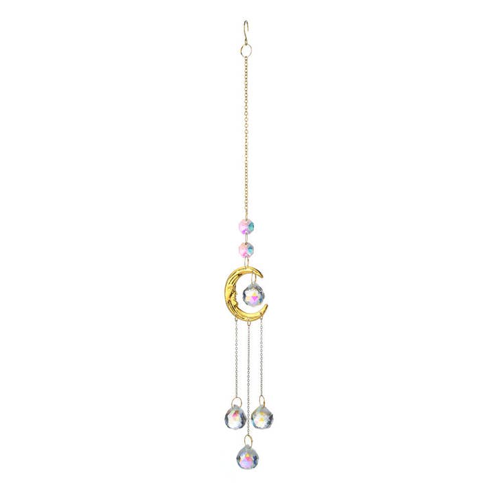 Dipped Shop – Engroshandel Solfanger – Metal Sol Måne Krystal Hjem Ophæng DP25A9317