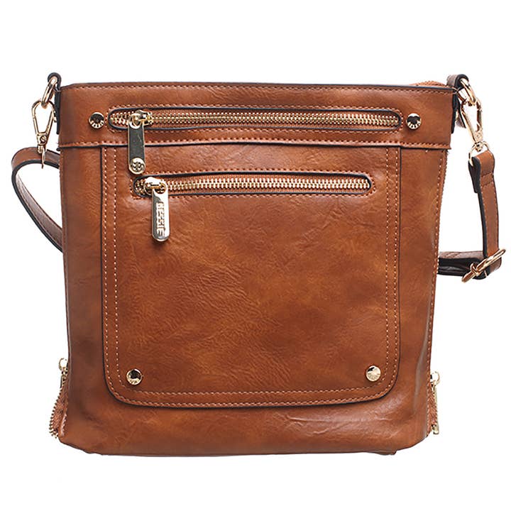 Bessie London - Venta al por mayor Bandolera - Mujer - BANDOLERA CON DOBLE BOLSILLO FRONTAL CON CREMALLERA10