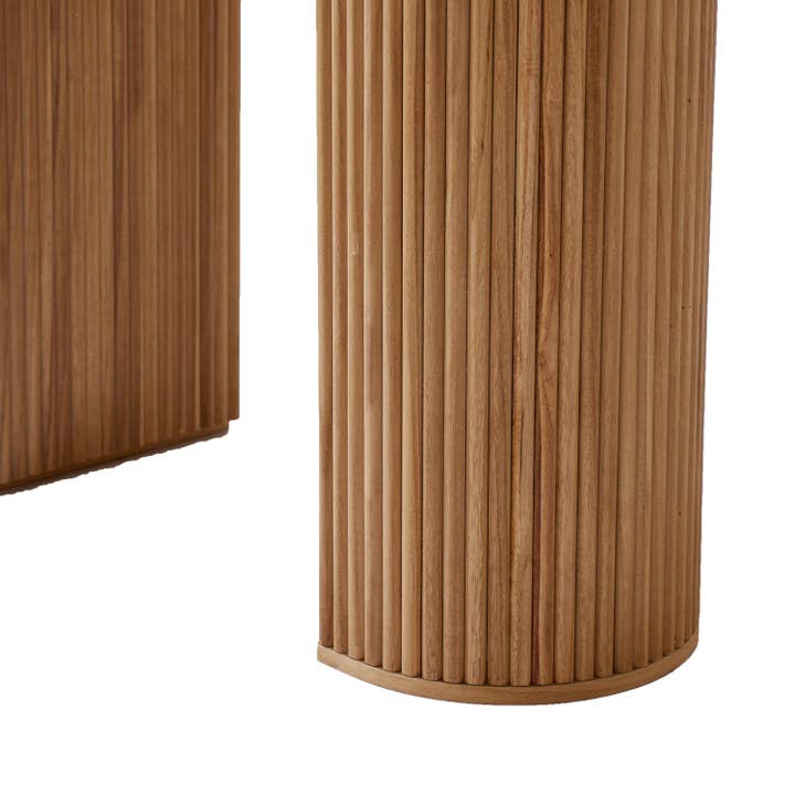 Nordlys - Wholesale Console Table - PIREUS Natural Wood and Marble Top Console12