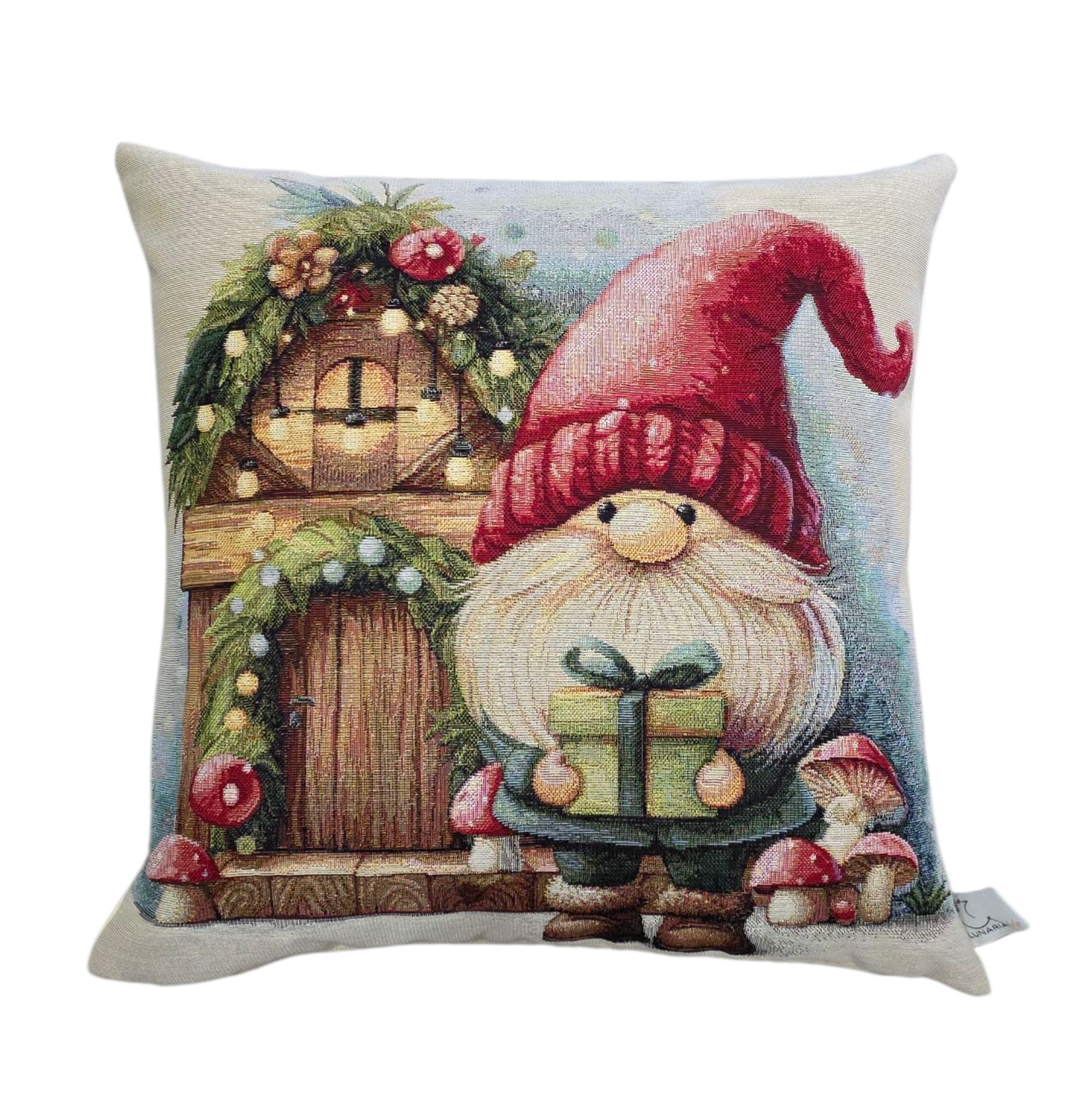 Lunaria Lab - Wholesale Throw/Decorative Pillow - Gnomes Lurex Gobelin Cushion Cover12