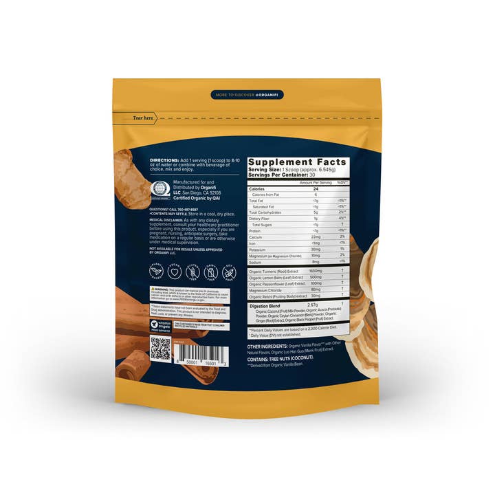 Organifi - Wholesale Protein/Superfood Powder - Gold-Turmeric Relaxing Superfood Powder Tea3