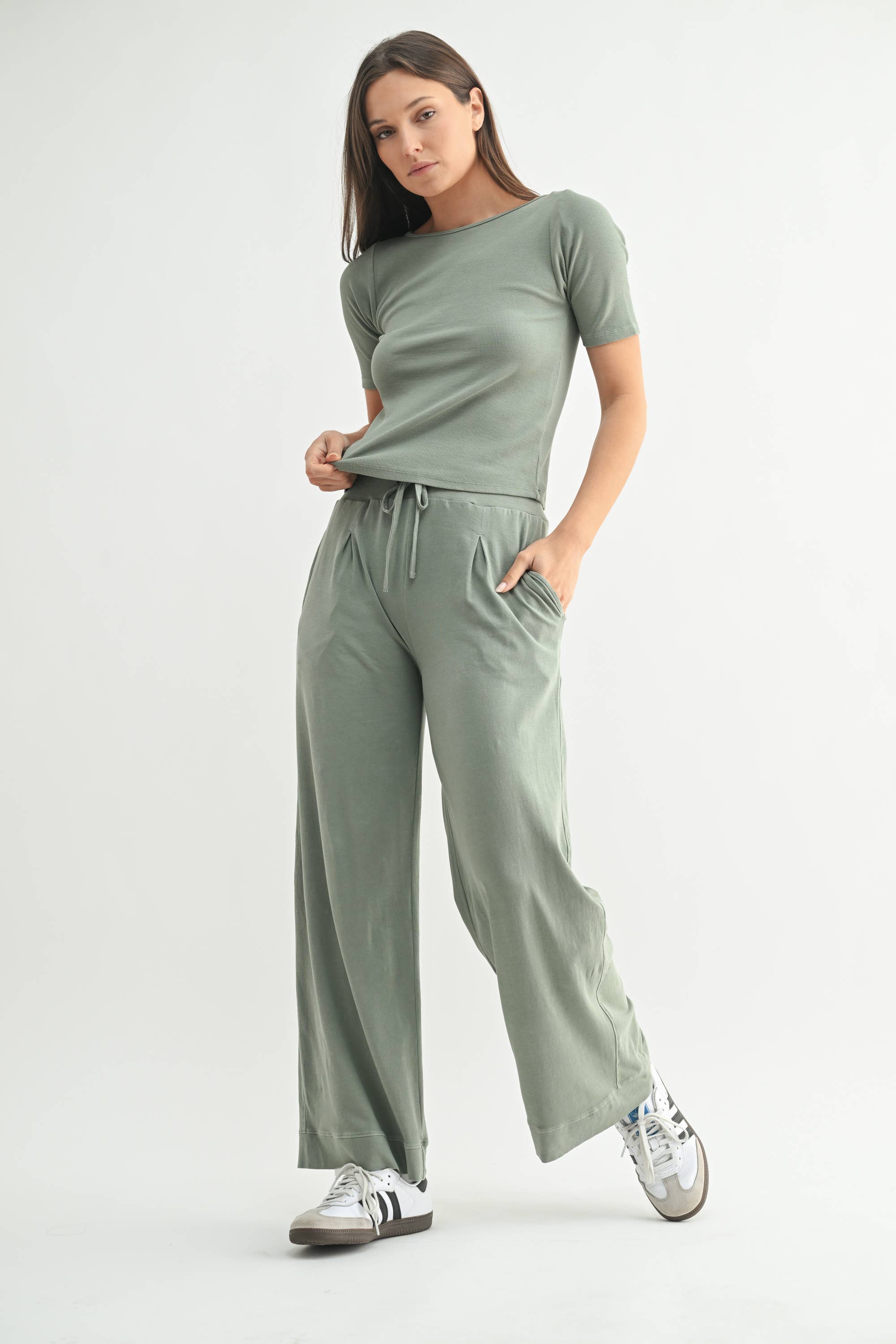 Mono B - Wholesale Top & Pant Set (NOT Loungewear) - Women's - Vintage Ease Pima Cotton Set8