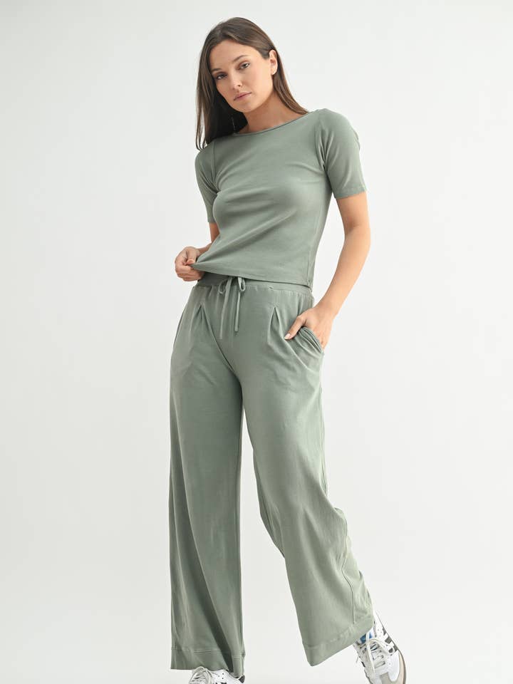 Mono B - Wholesale Top & Pant Set (NOT Loungewear) - Women's - Vintage Ease Pima Cotton Set8