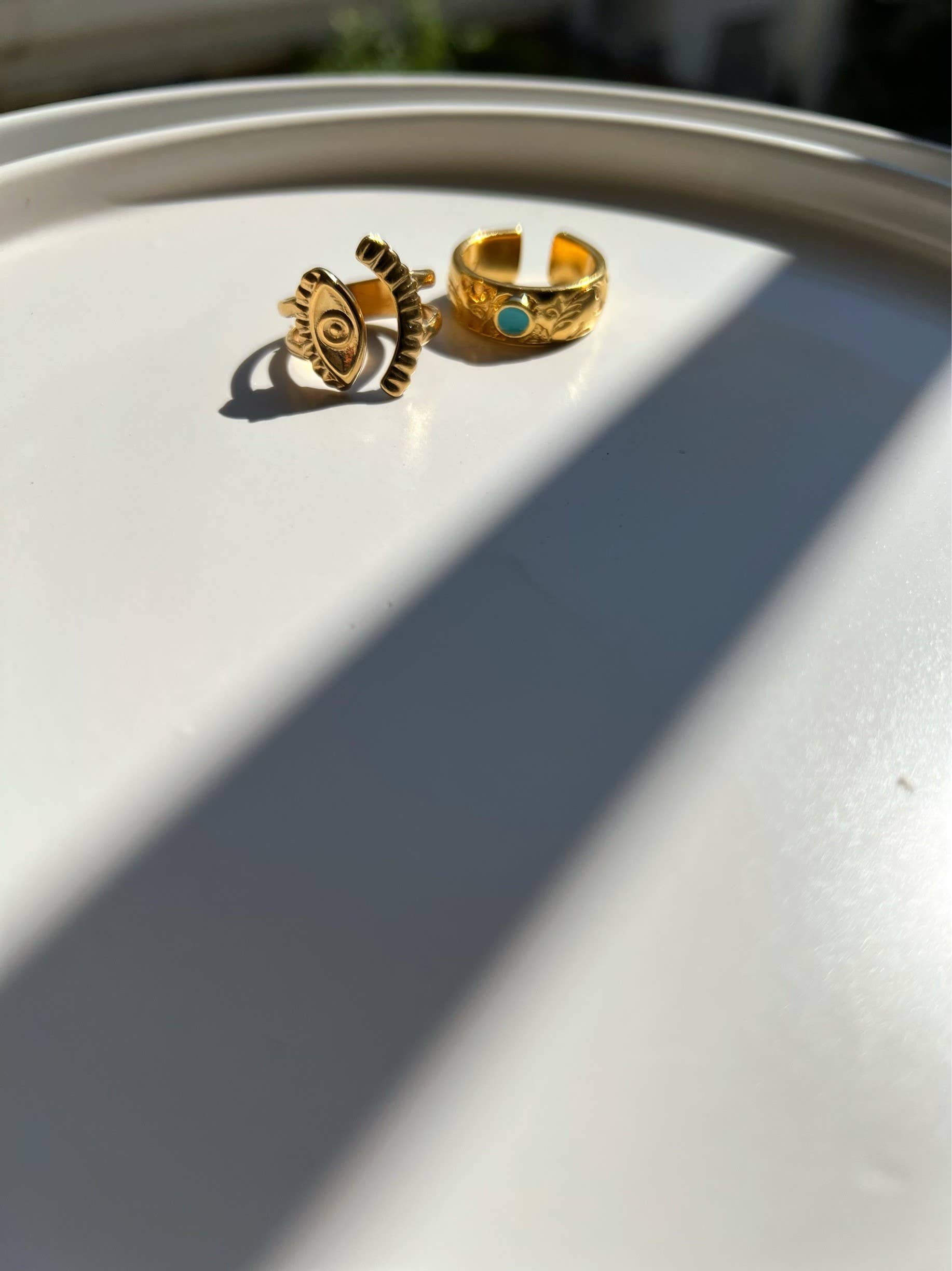 Christina Christi - Wholesale Signet Ring - Enamel Signet Ring, Gemstone Ring, Evil Eye Ring2