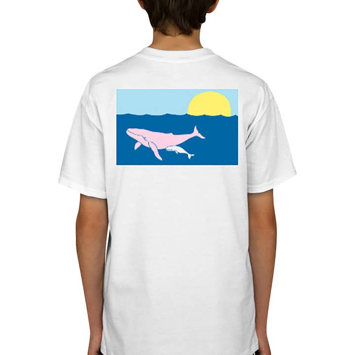 White Humpback Whale T-Shirt - Short Sleeve, Kids for wholesale on Faire2
