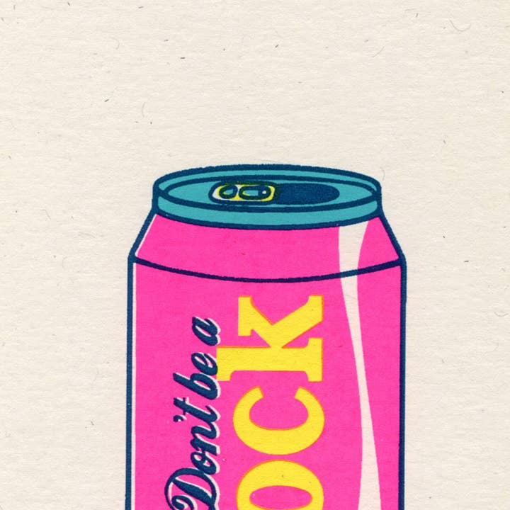 Basil & Ford - Vente Affiche d'art - Sérigraphie A5 Canette de Coke2