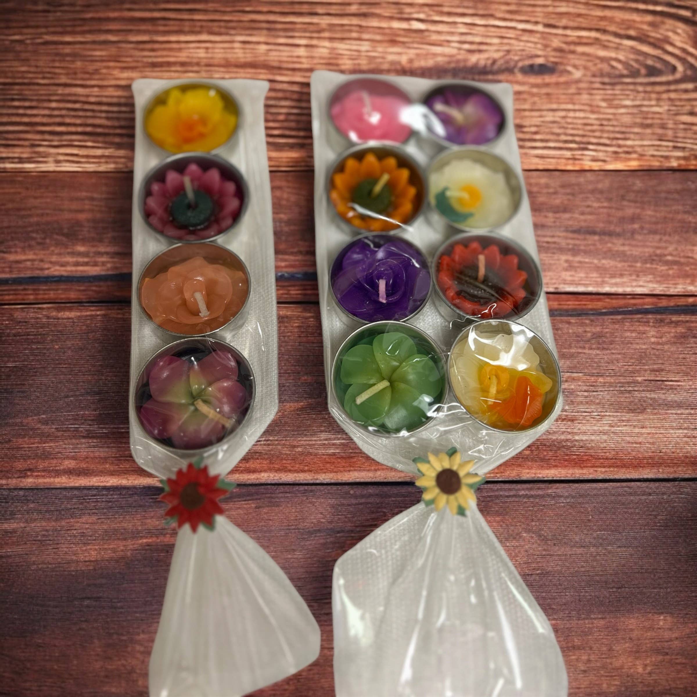 Handicraft Heaven - Wholesale Tea Light Candles - Flower-Shaped Tea Light Set: Vibrant Handmade Festive Candle8