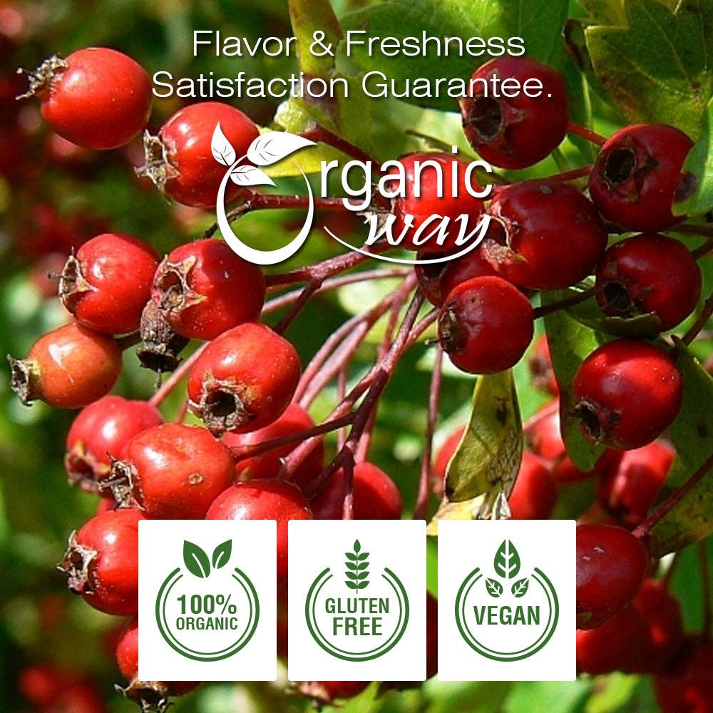 Organic Way LLC - Wholesale Loose Tea - Hawthorn Berries Fruit Whole (Crataegus monogyna) - European Wild-Harvest | Kosher Certified | Vegan, Non GMO & Gluten Free | USDA Certified | Origin - Albania9