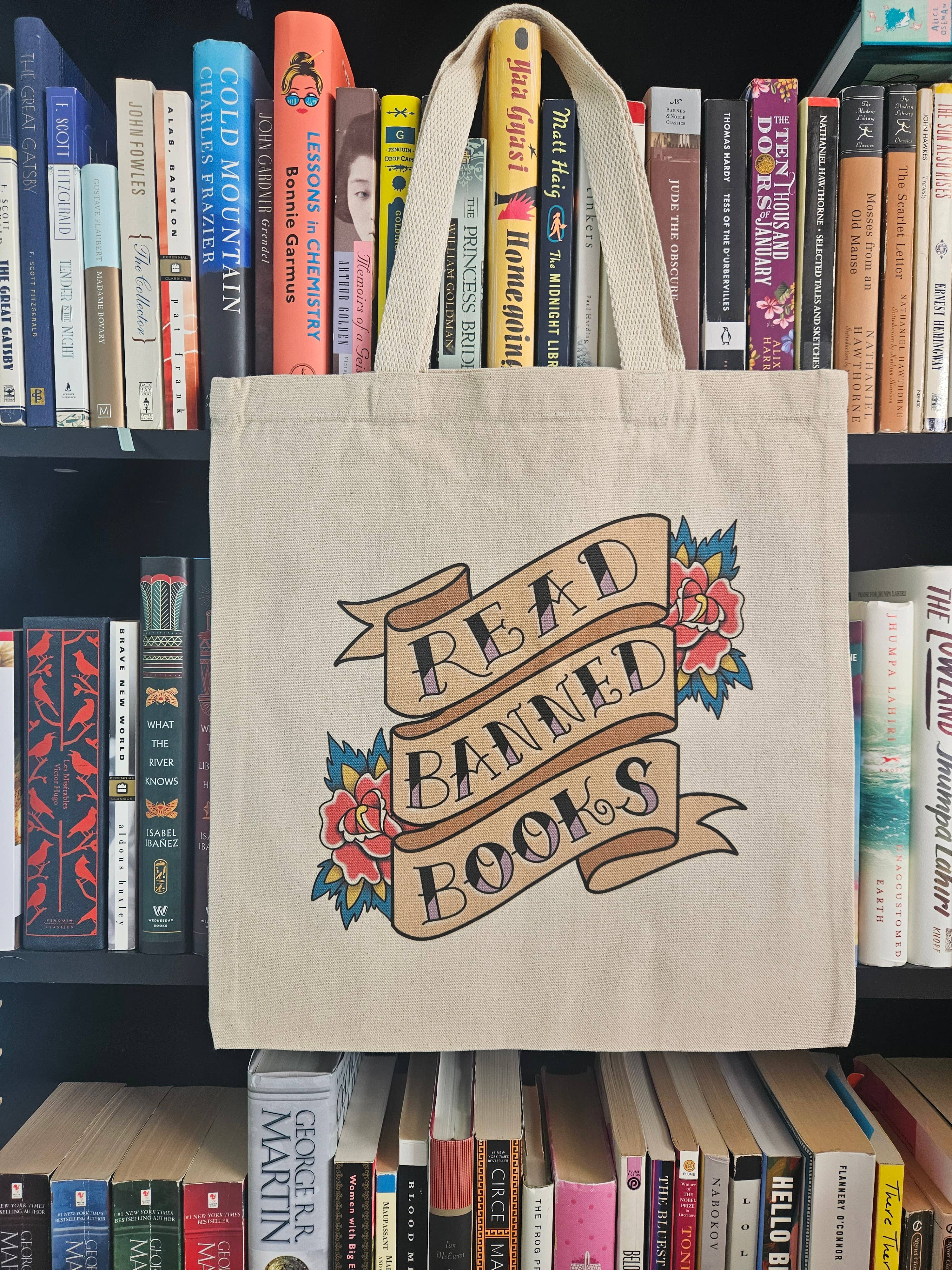 Nerd Lady Designs - Wholesale Tote Bag - Women's - Read Banned Books Tote Bag3