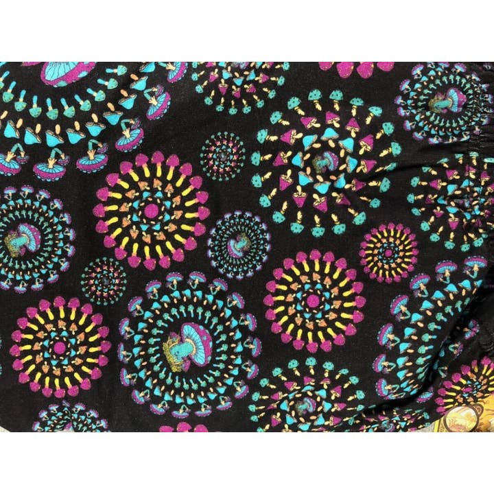 Gypsy Rose - Wholesale Skirt - Women's - Cotton Mushroom Burst Print Utility Wrap Skirt