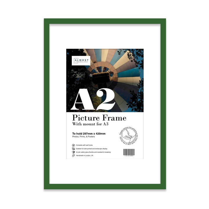 Green A2 Picture Frame With mount for A3 and other Purchase wholesale a3 frames. Free returns & net 60 terms on Faire trending on Faire.