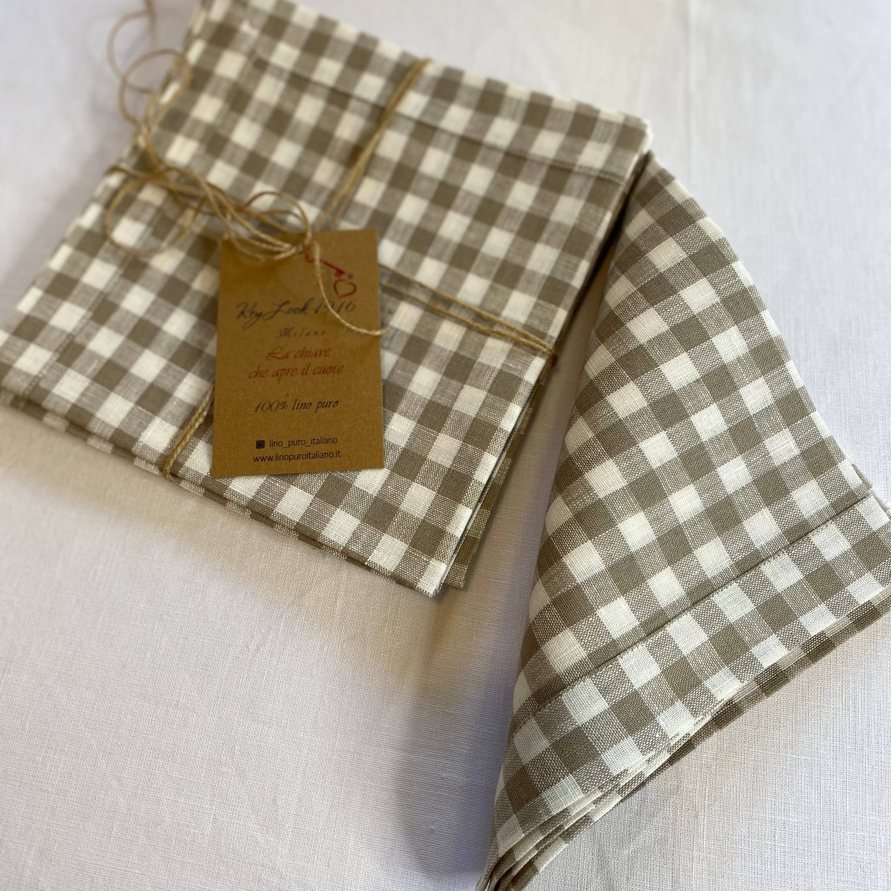 KEY LOOK1916 MILANO - Wholesale Dinerservet - Linnen servetten met bies7