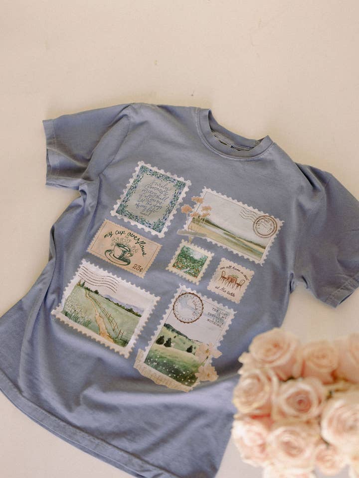 Pslam 23 Stamp Graphic Tee  for wholesale by Whitney | Chaudoin Creations