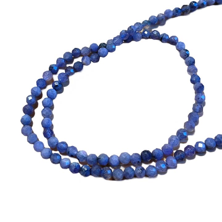 Three jax - Wholesale Beaded/pearl necklace - Tanzanite Faceted Gemstone Necklace 9252