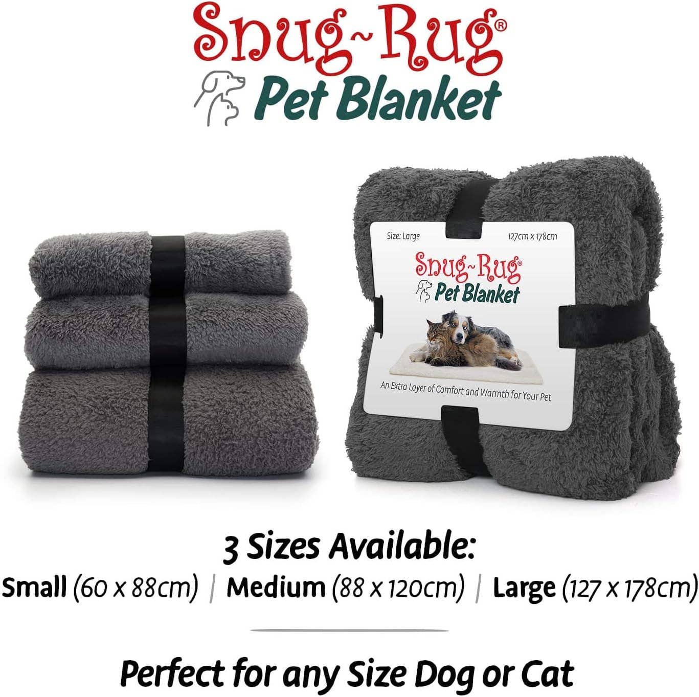 Wholesale Gifts Tomorrow – Großhandel Haustierdecke – Katze/Hund – Snug Rug Haustier Sherpa Fleece Decke Groß 127 x 178 cm1