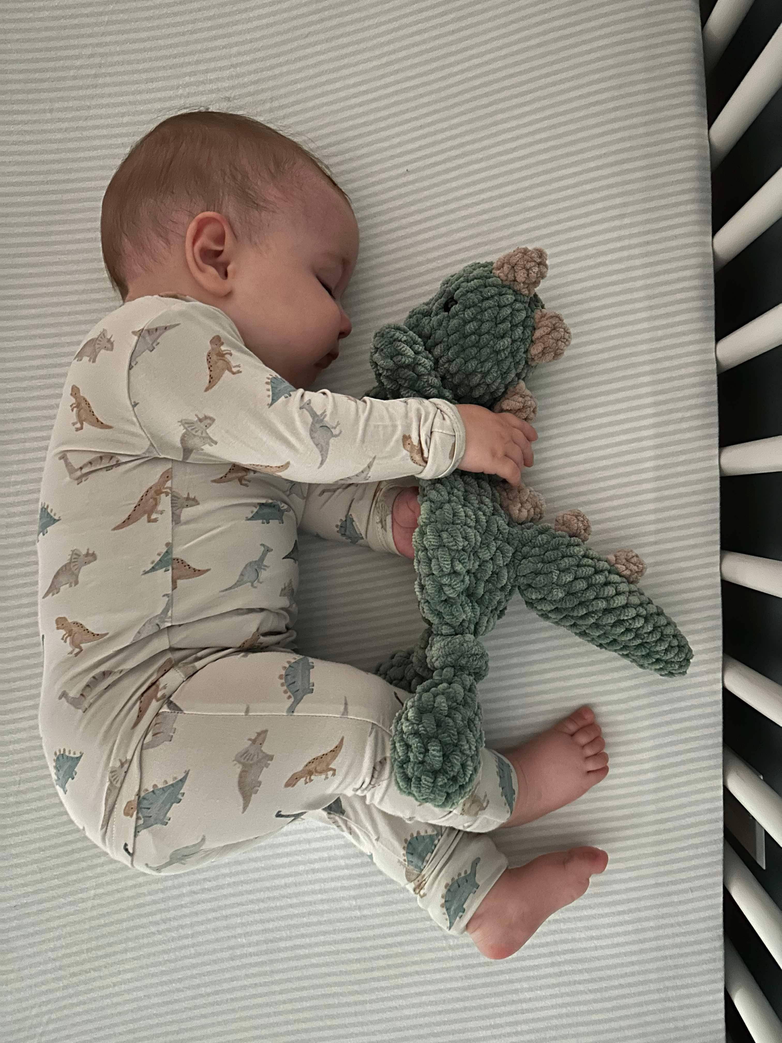 Little Joy Co. - Wholesale Sleepwear Set - Kids - Snugglesaurus 2pc Henley Bamboo Pajamas Baby Toddler Dino PJ7