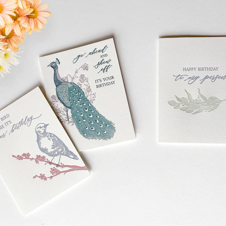 Rust Belt Love Paperie - Wholesale Birthday Card - Go Ahead, Show Off It's Your Birthday Letterpress Card1