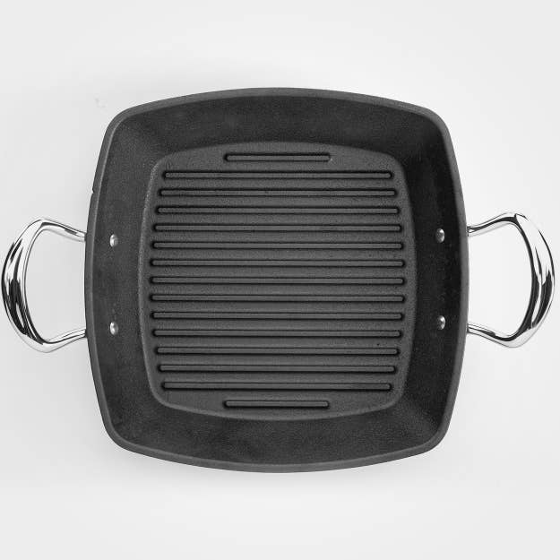 samuel groves – wholesale Cast iron skillet – Britannia 26cm Cast Iron Double Handle Square Grill3