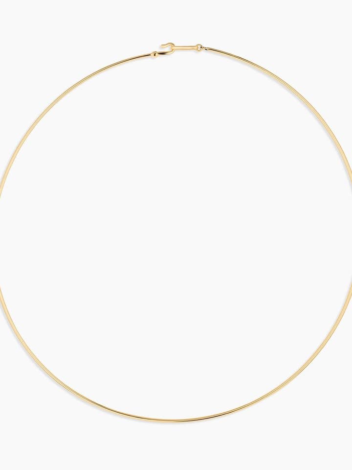 Gold wire necklace for wholesale by Vanessa Fox