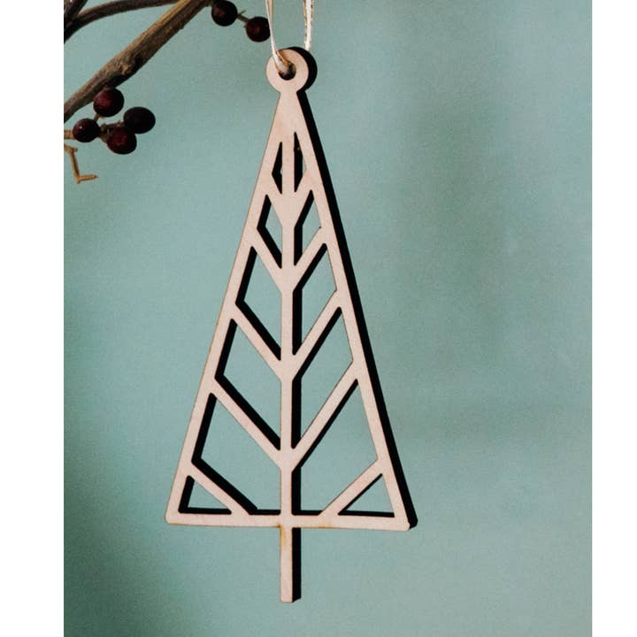 Reece Design Works - Wholesale Ornament - Wood Tree Christmas Ornaments2