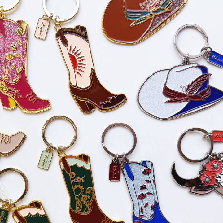 Lil Lady Cowgirl-Country Keychains with Giftable Pouch for wholesale by Sophisticated Country Lady