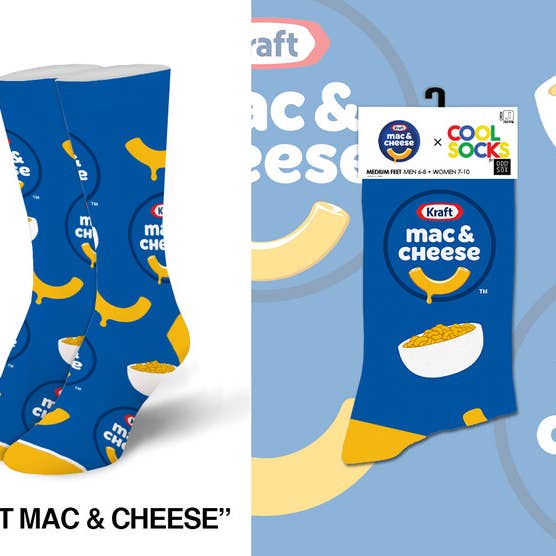 Kraft Mac & Cheese - Womens Crew Folded for wholesale by Cool Socks