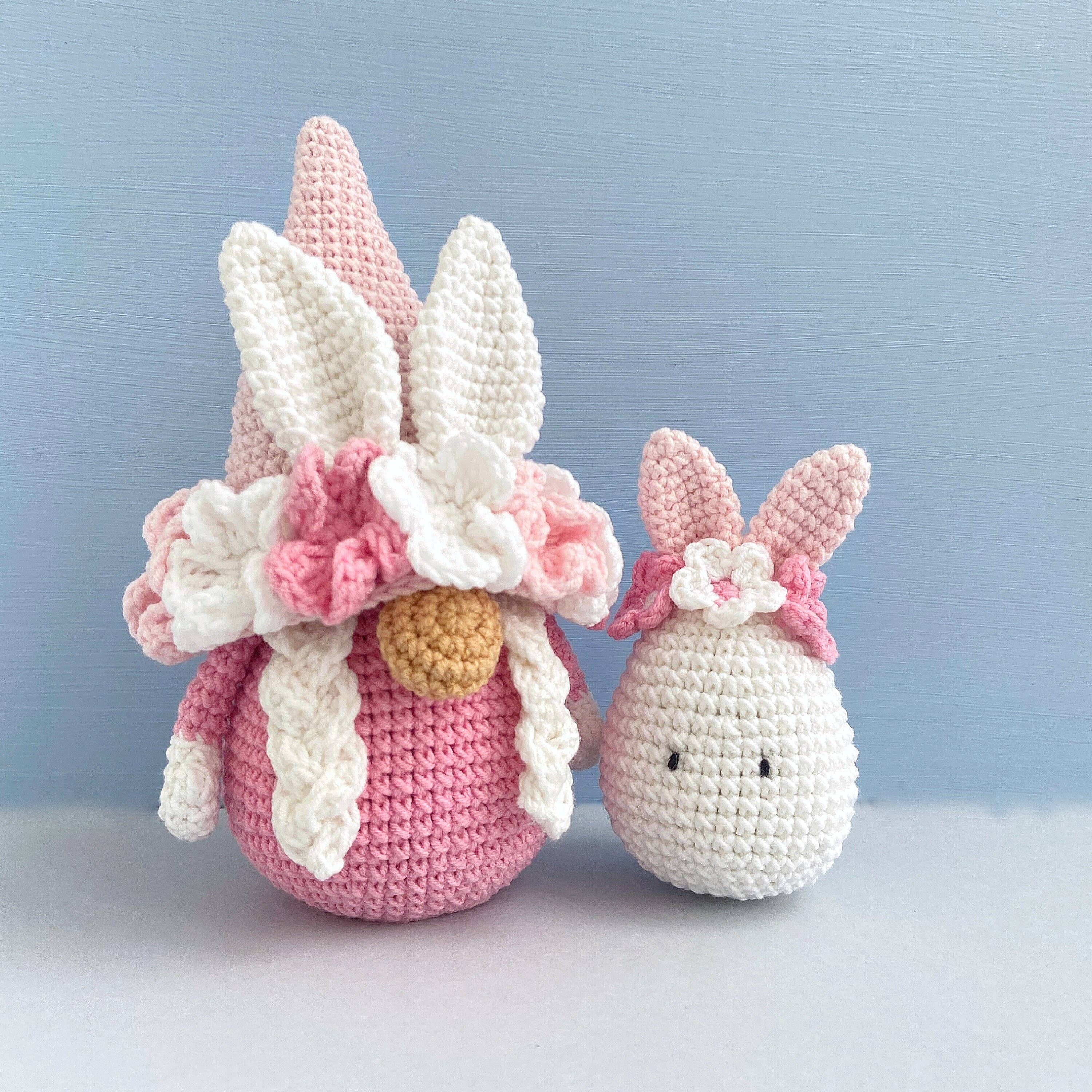 Anh2 LTD - Vendita all'ingrosso Decorazioni da tavolo - Gnomo a forma di coniglietto pasquale lavorato all'uncinetto, uovo di Pasqua, decorazione per cesto di Pasqua7